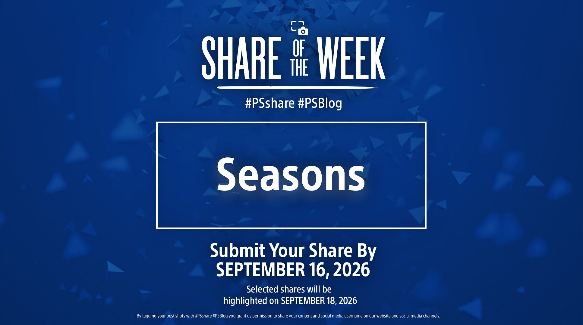 PlayStation Share of the Week 四季主題官方橫幅